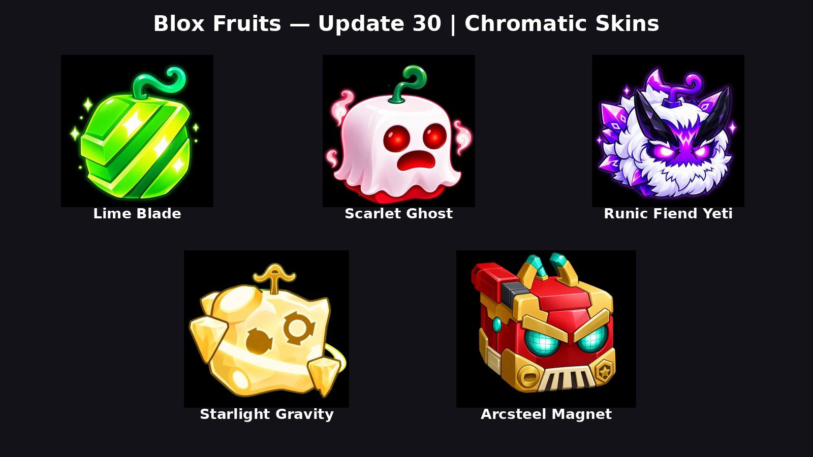 Blox Fruits Update 30: Chromatic Skins